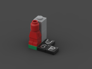 A standard LEGO microfig